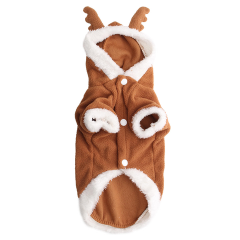 Pet Dog Puppy Christmas Lovely Deer Sweater Hoodie Jumpsuit Coat - One Size Only - XL