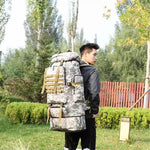 100L Large Capacity Tactical Backpack Camping Climbing Hunting Waterproof Rucksack