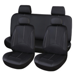 9Pcs PU Leather Black Car Full Surround Seat Cover Cushion Protector Set Universal for 5 Seats Car