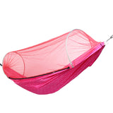 1-2 People Camping Hammock Bed Anti-Mosquito Net Hanging Swinging Folding Travel Beach