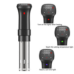 1100W Sous Vide Cooker Thermal Immersion Circulator Machine with Large Digital LCD Display Time and Temperature Control