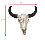 Halloween Long horn Skull Resin Cow Skull Sculpture Statue Wall Decorations Horns