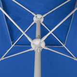 2m Square Beach Umbrella Adjustable Steel Pole Outdoor Garden Patio Parasol Sunshade