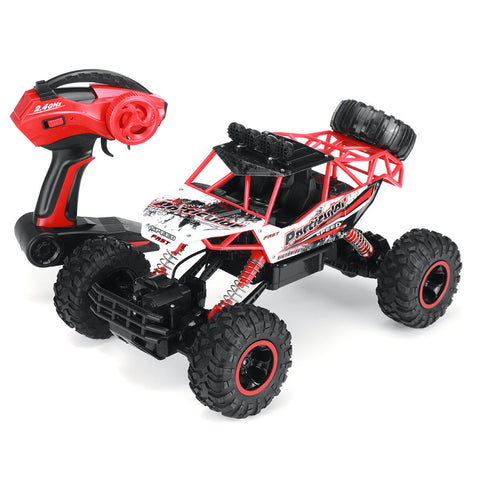 1/12 Alloy Metal RC Car w Two Rechargeable Batteries 4WD 2.4G Off Road Big Foot Crawler RC